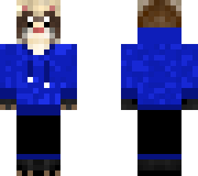 blue jacket ferret with pants