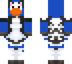 cat maid blue penguin