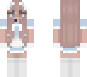cat maid light blue