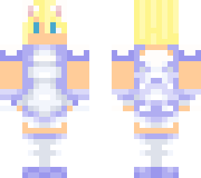 cat maid purple blonde
