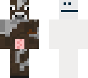 cow and wierd dude