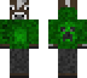 cow with creeper hoodie