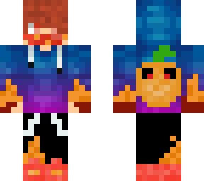 galaxy boy but long hair and halloween