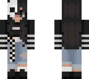 Half Skeleton Girl Minecraft Skins