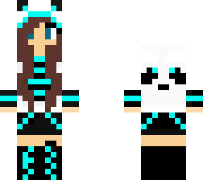 panda girl blue