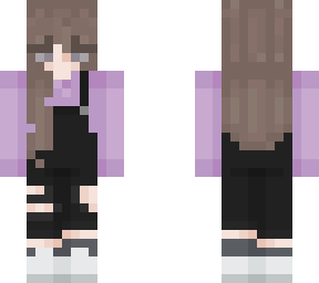purple overalls girl
