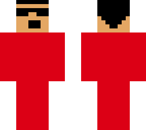 red agent with removable glasses