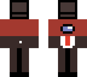 red among us in suit