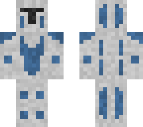 silver, blue warrior