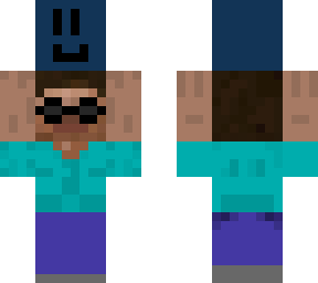steve with blue smile block