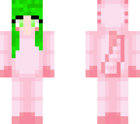 axolotl onesie green hair