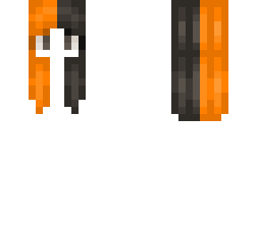 black and orange halloween hair base