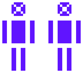 blue block man