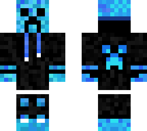 Blue Creeper Hoodie | Minecraft Skins