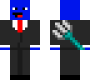 caleb in suit with trident on back