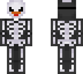 chicken in skeleton suit