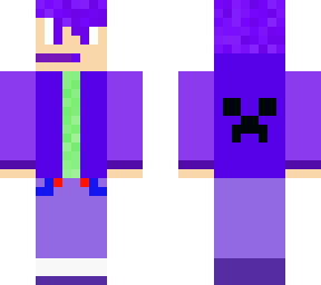 creeper purple gamer boy