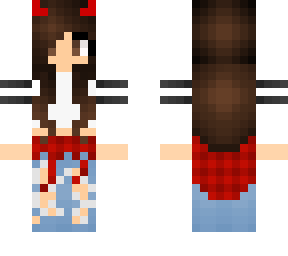 demon girl (no tail) with jacket around waist
