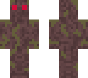 mossy red stone creature