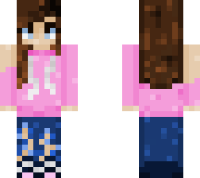 pink hoodie girl