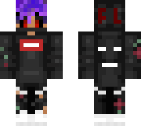 purple haired boy