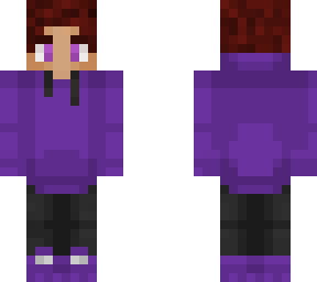 purpled with brown hair