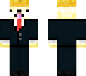 banana dog in a suit