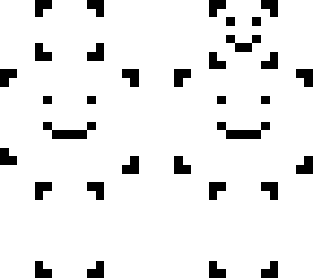 black and white