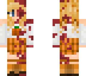 bloody blonde girl halloween skin