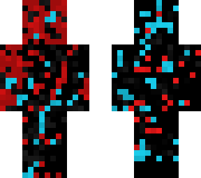 blue and red figure