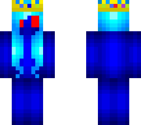 blue girl with technoblade's crown