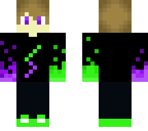 purple and green fire boy