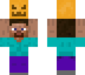 steve holding a pumpkin
