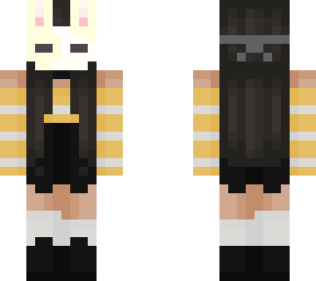(edit) sunflower bunny mask girl
