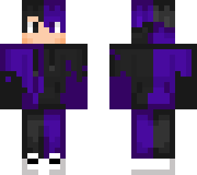 black+purple hoodie (i messed up the pantson the 1st one)