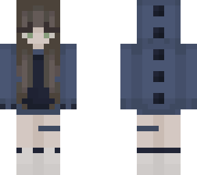 blue hoodie girl