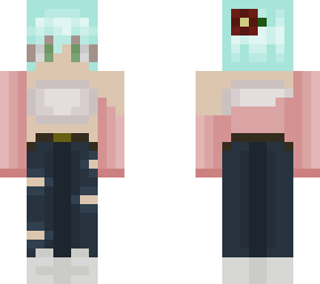 cute girl with teal hair (edit)