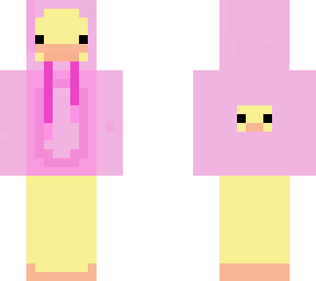ducky with pink hoodie