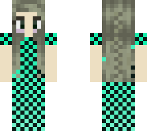 girl in checkered dress (credits to blocklycow's hair base)
