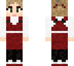 girl wearing red x-mas dress