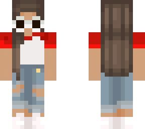 girl with long hair, george not found goggles and tommyinnits shirt