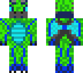 green and blue dragon
