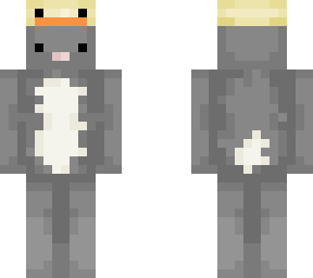 grey bunny with duck hat