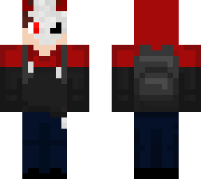 half skull devil boy w backpack