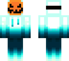 neon slime with pumpkin mask