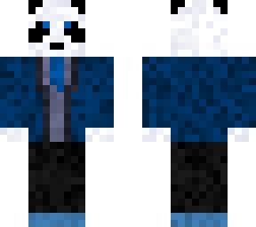 panda in blue suit