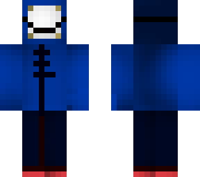 shaded blue emo mask