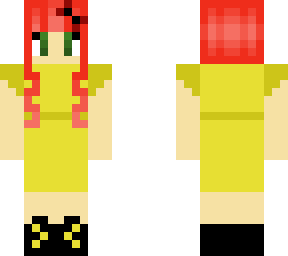 skintober day 29 girl in yellow dress