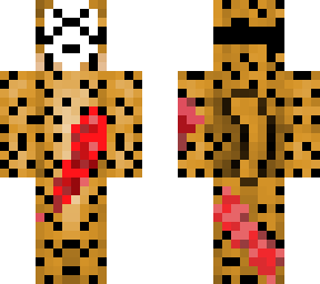 cheetah with scars and mask