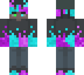 cyan and purple acid person -boy-